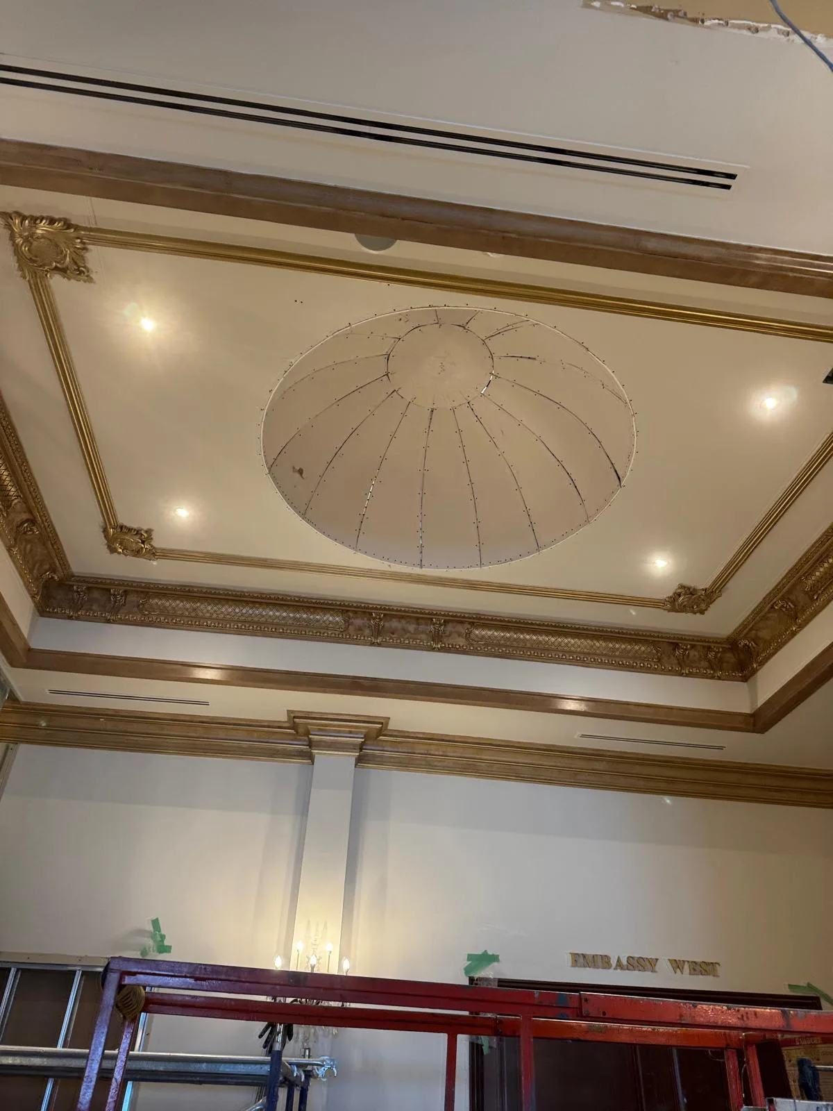 Suspended dome & cornice